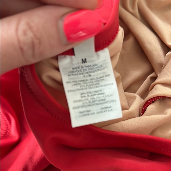 Red Strapless Swimsuit - Picture 4 of 4